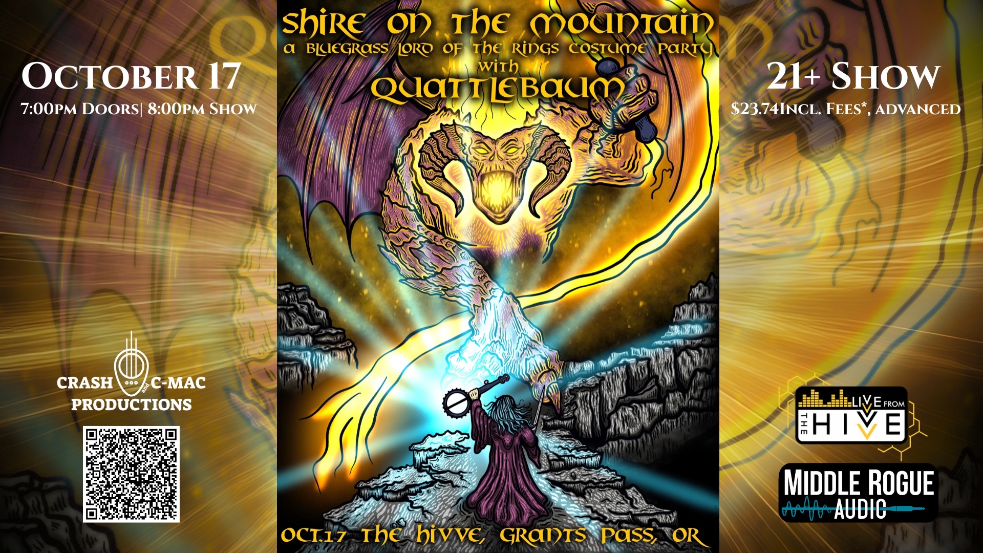 Shire on The Mountain: A Bluegrass Lord of The Rings Costume Party featuring Quattlebaum